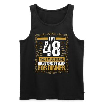 48 Idée drôle Allez dormir pour le dîner de l’année Humour - Débardeur bio Premium Homme - noir - Devant - Michal (187cm)