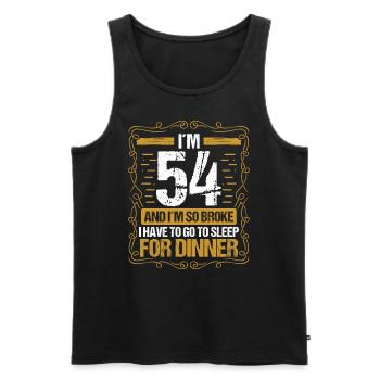 54 Idea Funny Go to Sleep for Dinner Year Humor - Männer Premium Bio Tank Top - Schwarz - Vorne - Michal (187cm)