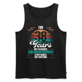 38 Year Old Knee Injury Humor Funny Birthday Idea - Männer Premium Bio Tank Top - Schwarz - Vorne - Michal (187cm)