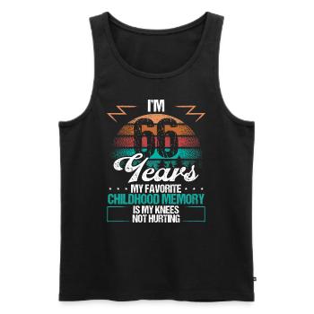66 Year Old Knee Injury Humor Funny Birthday Idea - Männer Premium Bio Tank Top - Schwarz - Vorne - Michal (187cm)