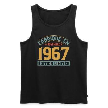 Fabriqué En Novembre 1967 Édition Limitée - Débardeur bio Premium Homme - noir - Devant - Michal (187cm)