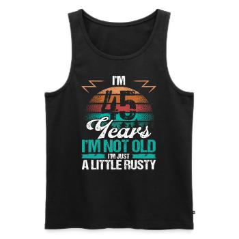45 Birthday Idea Funny Im not old Humor Year Old45 - Männer Premium Bio Tank Top - Schwarz - Vorne - Michal (187cm)