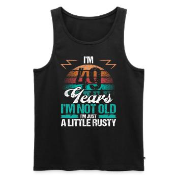 49 Birthday Idea Funny Im not old Humor Year Old49 - Männer Premium Bio Tank Top - Schwarz - Vorne - AI Model Male 178 light (178cm)