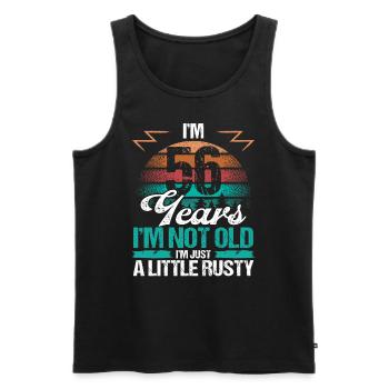 56 Birthday Idea Funny Im not old Humor Year Old56 - Männer Premium Bio Tank Top - Schwarz - Vorne - Michal (187cm)