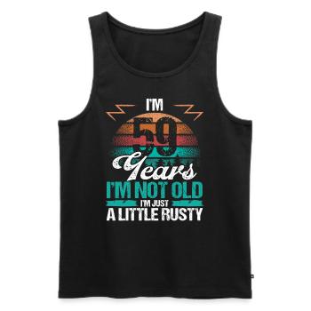 59 Birthday Idea Funny Im not old Humor Year Old59 - Männer Premium Bio Tank Top - Schwarz - Vorne - Michal (187cm)