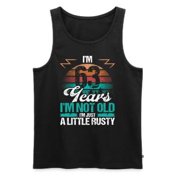 63 Birthday Idea Funny Im not old Humor Year Old63 - Männer Premium Bio Tank Top - Schwarz - Vorne - AI Model Male 178 light (178cm)