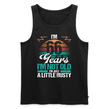 66 Birthday Idea Funny Im not old Humor Year Old66 - Männer Premium Bio Tank Top - Schwarz - Vorne - Michal (187cm)