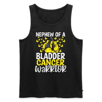 Bladder Cancer Awareness Nephew Aunt Uncle - Men's Premium Organic Tank Top - black - Front - Michal (187cm)