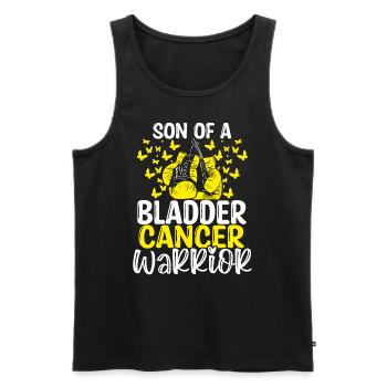 Bladder Cancer Awareness Month Ribbon Son - Men's Premium Organic Tank Top - black - Front - Michal (187cm)