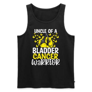 Bladder Cancer Awareness Uncle Nephew Niece - Men's Premium Organic Tank Top - black - Front - Michal (187cm)
