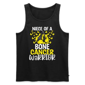 Bone Cancer Awareness Niece Aunt Uncle - Men's Premium Organic Tank Top - black - Front - Michal (187cm)