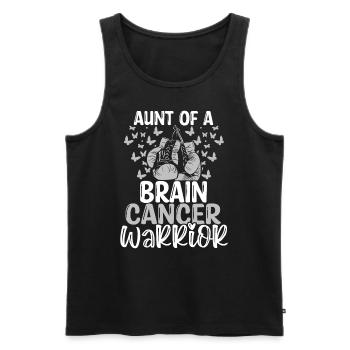 Brain Tumor Awareness Aunt Nephew Niece - Männer Premium Bio Tank Top - Schwarz - Vorne - Michal (187cm)