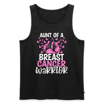 Breast Cancer Awareness Aunt Nephew Niece - Männer Premium Bio Tank Top - Schwarz - Vorne - Michal (187cm)