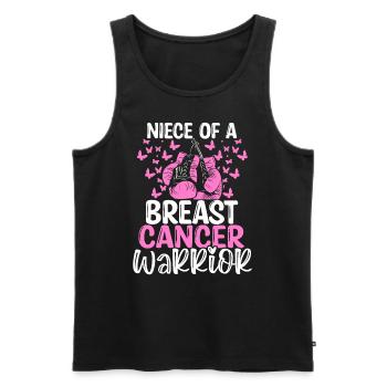 Breast Cancer Awareness Niece Aunt Uncle - Männer Premium Bio Tank Top - Schwarz - Vorne - Michal (187cm)