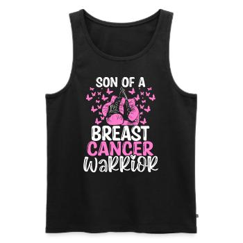 Breast Cancer Awareness Month Ribbon Son - Männer Premium Bio Tank Top - Schwarz - Vorne - Michal (187cm)