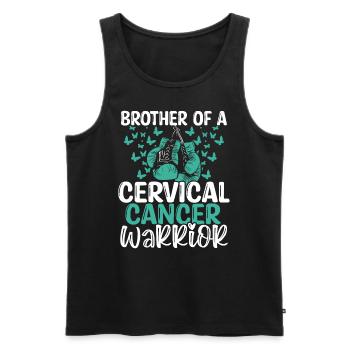 Cervical Cancer Awareness Brother Twins Sibling - Men's Premium Organic Tank Top - black - Front - Michal (187cm)