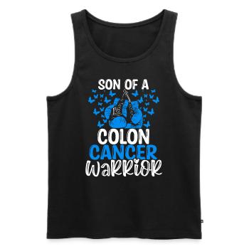 Colon Cancer Awareness Month Ribbon Son - Männer Premium Bio Tank Top - Schwarz - Vorne - Michal (187cm)