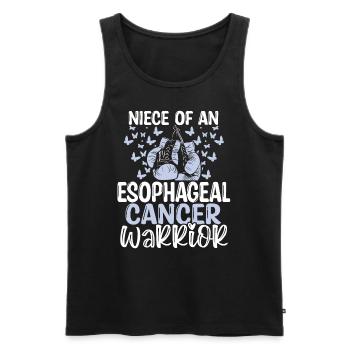 Esophageal Cancer Awareness Niece Aunt Uncle - Men's Premium Organic Tank Top - black - Front - Michal (187cm)