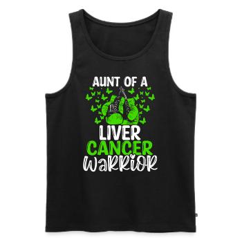 Liver Cancer Awareness Aunt Nephew Niece - Männer Premium Bio Tank Top - Schwarz - Vorne - Michal (187cm)