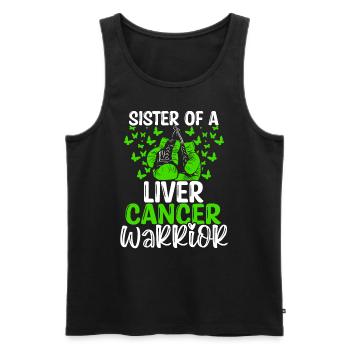 Liver Cancer Awareness Sister Twins Sibling - Männer Premium Bio Tank Top - Schwarz - Vorne - Michal (187cm)