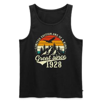 Unique En Son Genre Depuis 1928 - Débardeur bio Premium Homme - noir - Devant - AI Model Male 178 light (178cm)