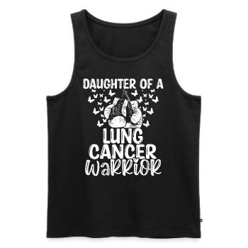 Lung Cancer Awareness Month Daughter - Männer Premium Bio Tank Top - Schwarz - Vorne - Michal (187cm)