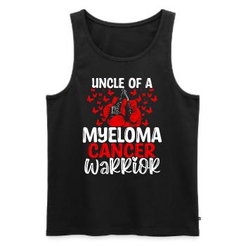 Myeloma Cancer Awareness Uncle Nephew Niece - Men's Premium Organic Tank Top - black - Front - Michal (187cm)