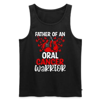 Oral Cancer Awareness Dad Fathers Day Papa - Männer Premium Bio Tank Top - Schwarz - Vorne - Michal (187cm)