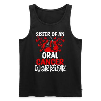Oral Cancer Awareness Sister Twins Sibling - Männer Premium Bio Tank Top - Schwarz - Vorne - Michal (187cm)
