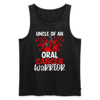 Oral Cancer Awareness Uncle Nephew Niece - Männer Premium Bio Tank Top - Schwarz - Vorne - Michal (187cm)