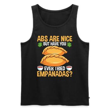Empada Lover Abs sont sympas mais Empanadas Colombia - Débardeur bio Premium Homme - noir - Devant - Michal (187cm)