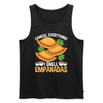 Empada Lover Annuler tout Empanadas Colombie - Débardeur bio Premium Homme - noir - Devant - Michal (187cm)