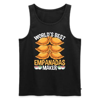 Empada Lover Worlds meilleur Empanadas Maker ColombiaE - Débardeur bio Premium Homme - noir - Devant - Michal (187cm)