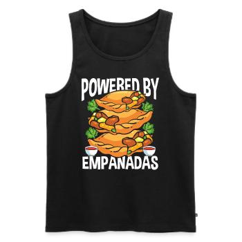 Empada Lover propulsé par Empanadas Maker Colombia - Débardeur bio Premium Homme - noir - Devant - Michal (187cm)