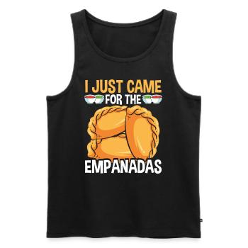 Empada Lover Je viens de venir pour l’Empanada Colombia - Débardeur bio Premium Homme - noir - Devant - Michal (187cm)