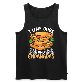 Empada Lover J’aime les chiens Propriétaire Empanadas Colombie - Débardeur bio Premium Homme - noir - Devant - Michal (187cm)