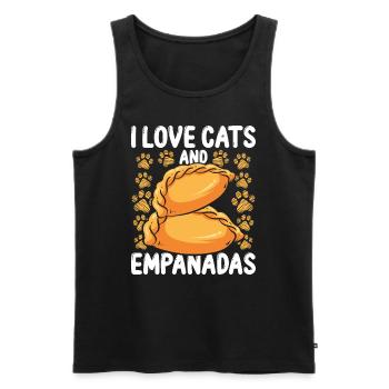 Empada Lover I love Cats Propriétaire Empanadas Colombia - Débardeur bio Premium Homme - noir - Devant - Michal (187cm)