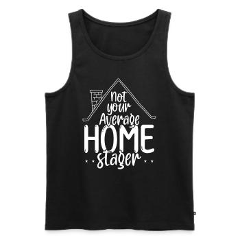 Home Staging not your average Home Stager - Men's Premium Organic Tank Top - black - Front - AI Model Male 178 light (178cm)