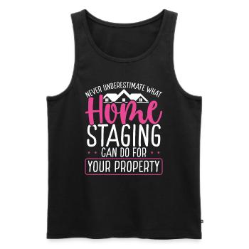 Home Staging can do for your property Stager - Männer Premium Bio Tank Top - Schwarz - Vorne - AI Model Male 178 light (178cm)