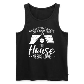 Home Staging House needs love Interior Stager - Männer Premium Bio Tank Top - Schwarz - Vorne - AI Model Male 178 light (178cm)
