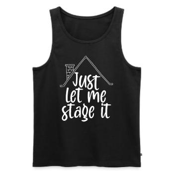 Home Staging Just let me stage it Home Stager - Men's Premium Organic Tank Top - black - Front - AI Model Male 178 light (178cm)