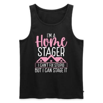 Home Stager Interior Decorator Stylist Staging - Men's Premium Organic Tank Top - black - Front - AI Model Male 178 light (178cm)