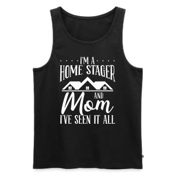 Home Stager Mom Decorating Mothers Mama Staging - Men's Premium Organic Tank Top - black - Front - AI Model Male 178 light (178cm)