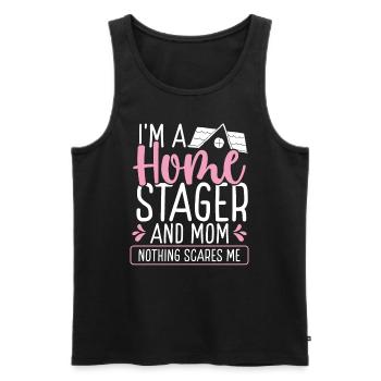 Home Staging Mom Mothers Day Mama Stager - Männer Premium Bio Tank Top - Schwarz - Vorne - AI Model Male 178 light (178cm)
