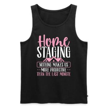 Home Staging Last Minute Decorating Home Stager - Männer Premium Bio Tank Top - Schwarz - Vorne - AI Model Male 178 light (178cm)