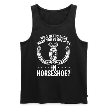 Horseshoe Pitching Game Got Skill Horseshoe Tosser - Men's Premium Organic Tank Top - black - Front - Michal (187cm)