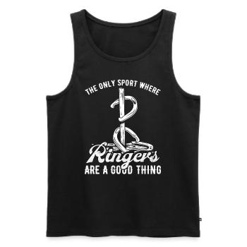Horseshoe Pitching Ringer Horseshoe Tosser Thrower - Männer Premium Bio Tank Top - Schwarz - Vorne - AI Model Male 178 light (178cm)