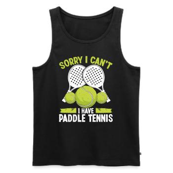 Équipe de paddle-tennis Désolé, je ne peux pas avoir PaddlePaddl - Débardeur bio Premium Homme - noir - Devant - Michal (187cm)