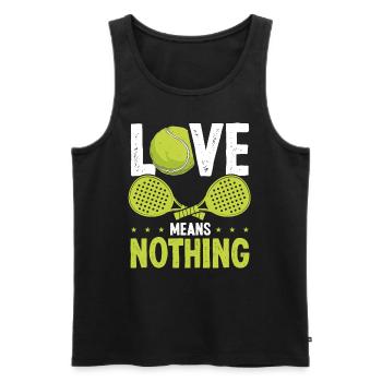 Paddle Tennis Love ne veut rien dire Paddle Player - Débardeur bio Premium Homme - noir - Devant - AI Model Male 178 light (178cm)