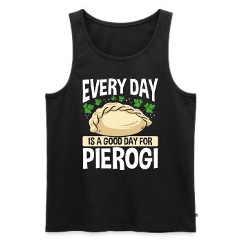 Pierogi Making Every Day is a good day for Pierogi - Men's Premium Organic Tank Top - black - Front - Michal (187cm)